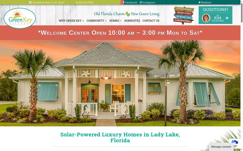 Screenshot of the Green Key Village homepage